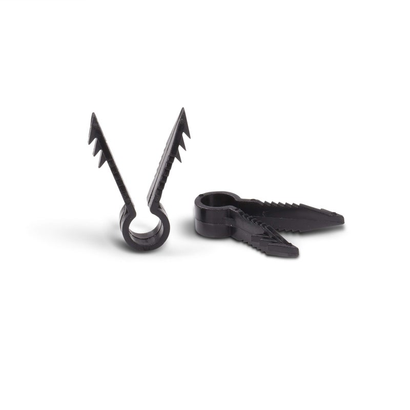THE CIMPLE CO Stucco and Drywall Cable Clips for Coaxial and Similar Cables - Push-in Masonry Anchors - RG59, RG6, Ethernet, and Similar - Cable Clips, Pack of 100 - Black - Image 1
